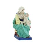 A LARGE STAFFORDSHIRE PORCELAIN GROUP, c.1795, modelled as Madonna and Child, by Enoch Wood,