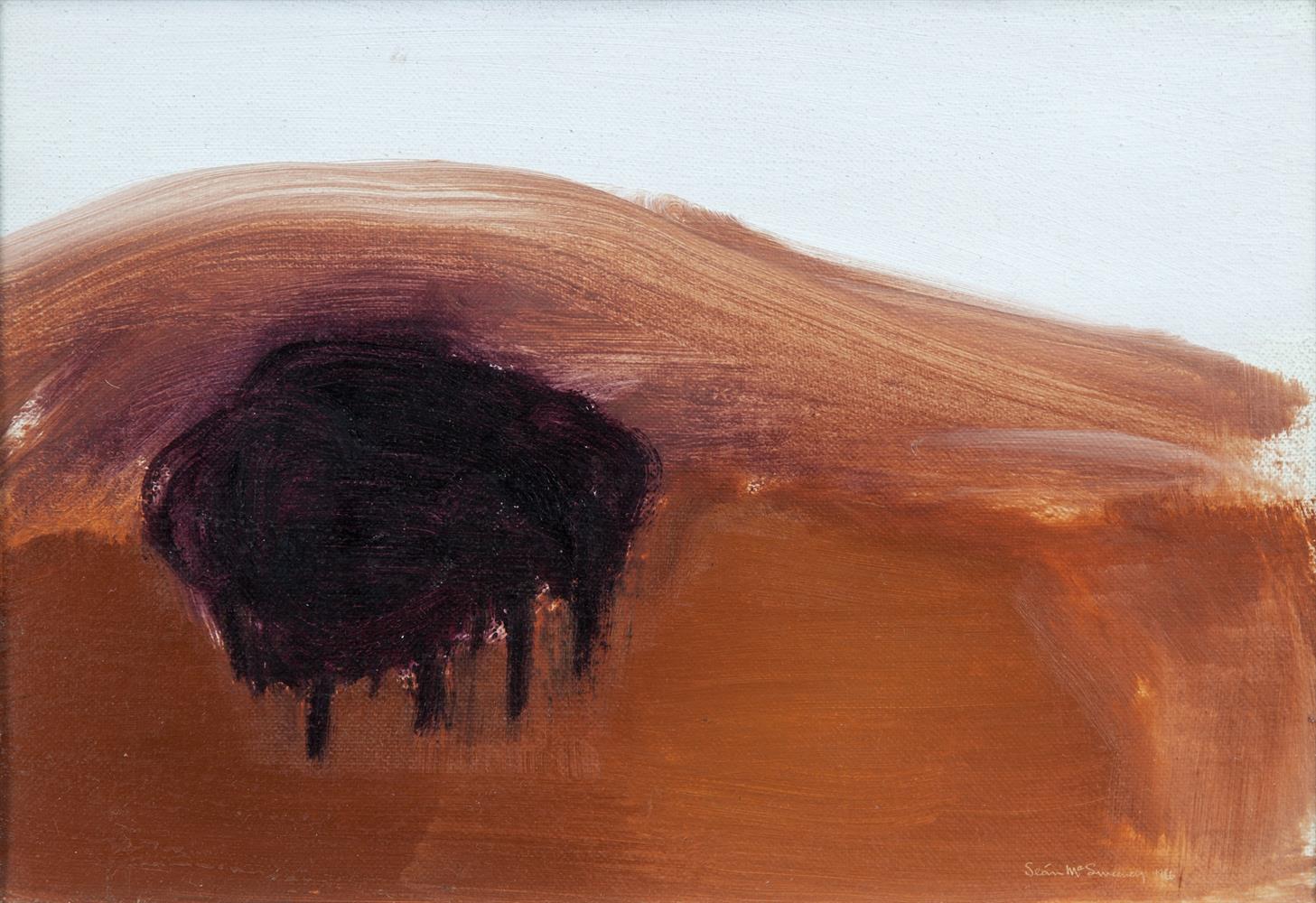 SEAN MCSWEENEY HRHA (b.1935)Landscape 1966Oil on canvas, 8 x 25cmSigned - Image 2 of 3