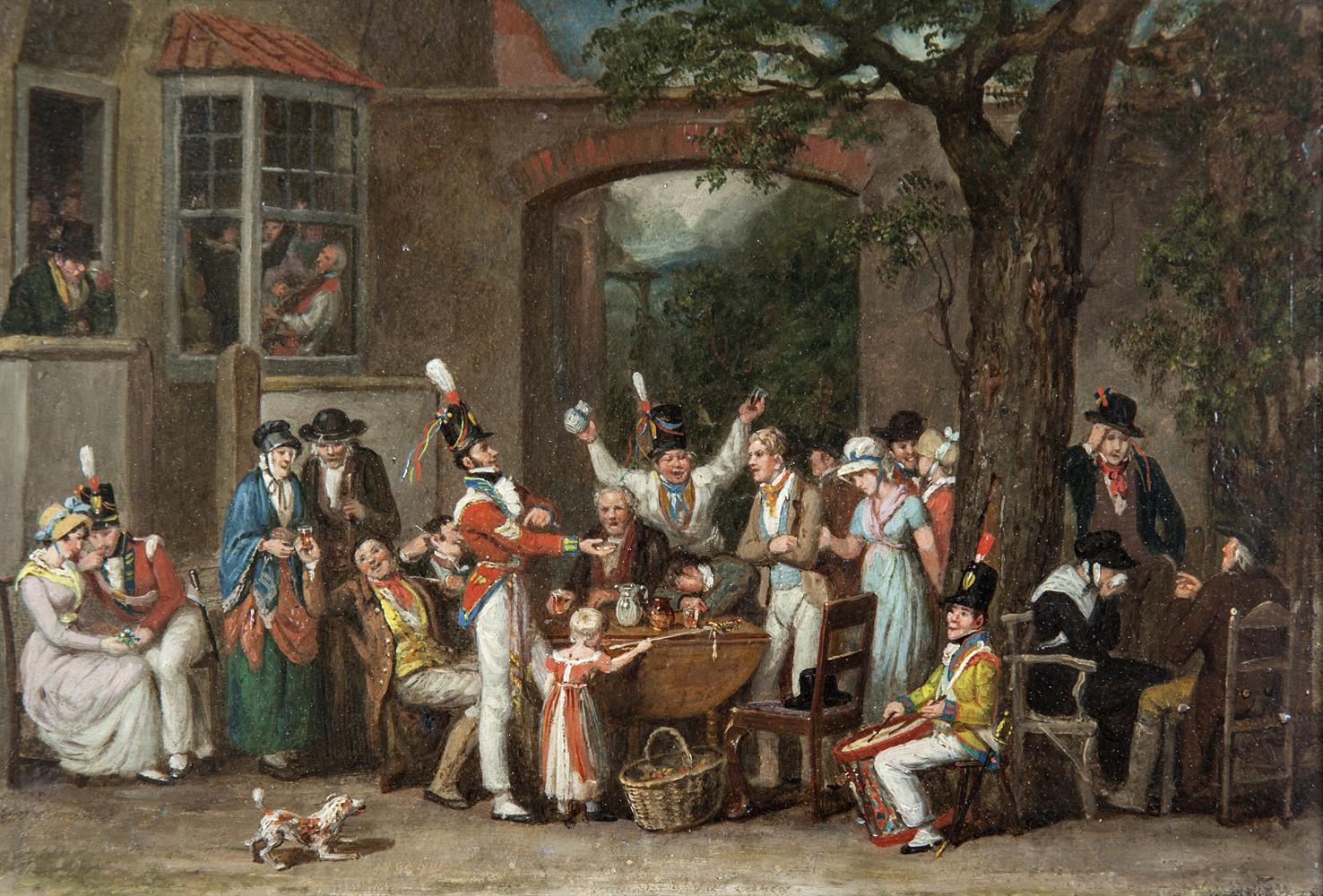 EDWARD VILLIERS RIPPINGILLE (1798-1859)Enlisting (Taking the King's Shilling)Oil on panel, 15 x - Image 2 of 2