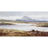 Maurice C. Wilks RUA ARHA (1910-1984)Mount Errigal and Dunlewy Lake, Co. DonegalOil on canvas, 40.