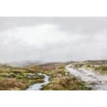 Frank Egginton RCA FIAL (1908-1990)West of Ireland landscape with sheep on a roadWatercolour, 52 x