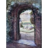 Lady Kate Dobbin (1868-1955)View Through a Garden GateWatercolour, 42 x 31cm (16½ x 12¼'')Signed