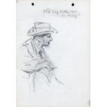 Jack Butler Yeats RHA (1871-1957)'Old Ringsider at the Ring' and 'At the Ring'Double side pencil