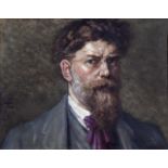 George Russell AE (1867-1935)Self PortraitOil on canvas, 40 x 50cm (15¾ x 19¾'')Signed with monogram