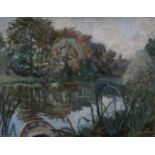 Estella Frances Solomons HRHA (1882-1968)The Lake at Marley, Rathfarnham (1928)Oil on canvas, 43 x