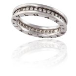 A B.ZERO1 DIAMOND RING, BY BULGARIThe polished segmented band engraved Bulgari on the rims, set with