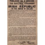 THE PROCLAMATION OF INDEPENDENCE OF THE IRISH REPUBLIC SIGNED BY the PRINTER, CHRISTOPHER