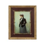 Henry Jones Thaddeus (1860-1929)A Lady of FashionOil on panel, 25.5 x 18cm (10 x 7'')Signed