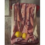 Patrick Hennessy RHA (1915-1980)Still Life with Lemons and Pink FabricOil on board, 50.5 x 40.8cm (