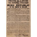 THE PROCLAMATION OF INDEPENDENCE OF THE IRISH REPUBLIC SIGNED BY THE PRINTER, CHRISTOPHER