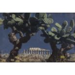 Patrick Hennessy RHA (1915-1980)The Temple of Concord - Agrigento, SicilyOil on board, 21 x 31cm (8¼