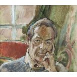 Derek Hill HRHA (1916-2000)Portrait of a GentlemanOil on canvas, 38 x 43.5 cmSigned with monogram
