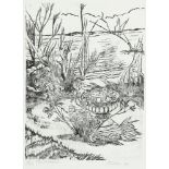 Margaret Stokes (1915-1996)The TerraceWoodcut print, 42 x 30.5cmSigned, inscribed with title,