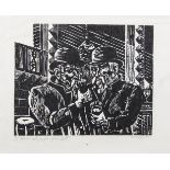 Harry Kernoff RHA (1990-1974)There Is Only A Few Of Us LeftLinocut, 20 x 24cmSigned and inscribed