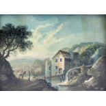 John Henry Campbell (1755-1828)Landscape with MillWatercolour, 10 x 14cm