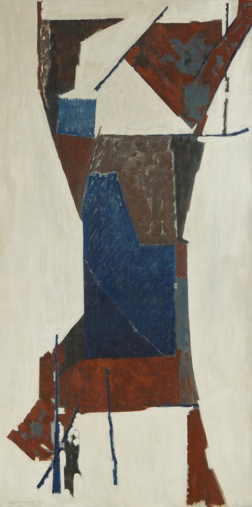 Martin BARRÉ (1924-1993)Composition, 1955Huile sur toile.Signée et datée en bas à gauche.80 x 40