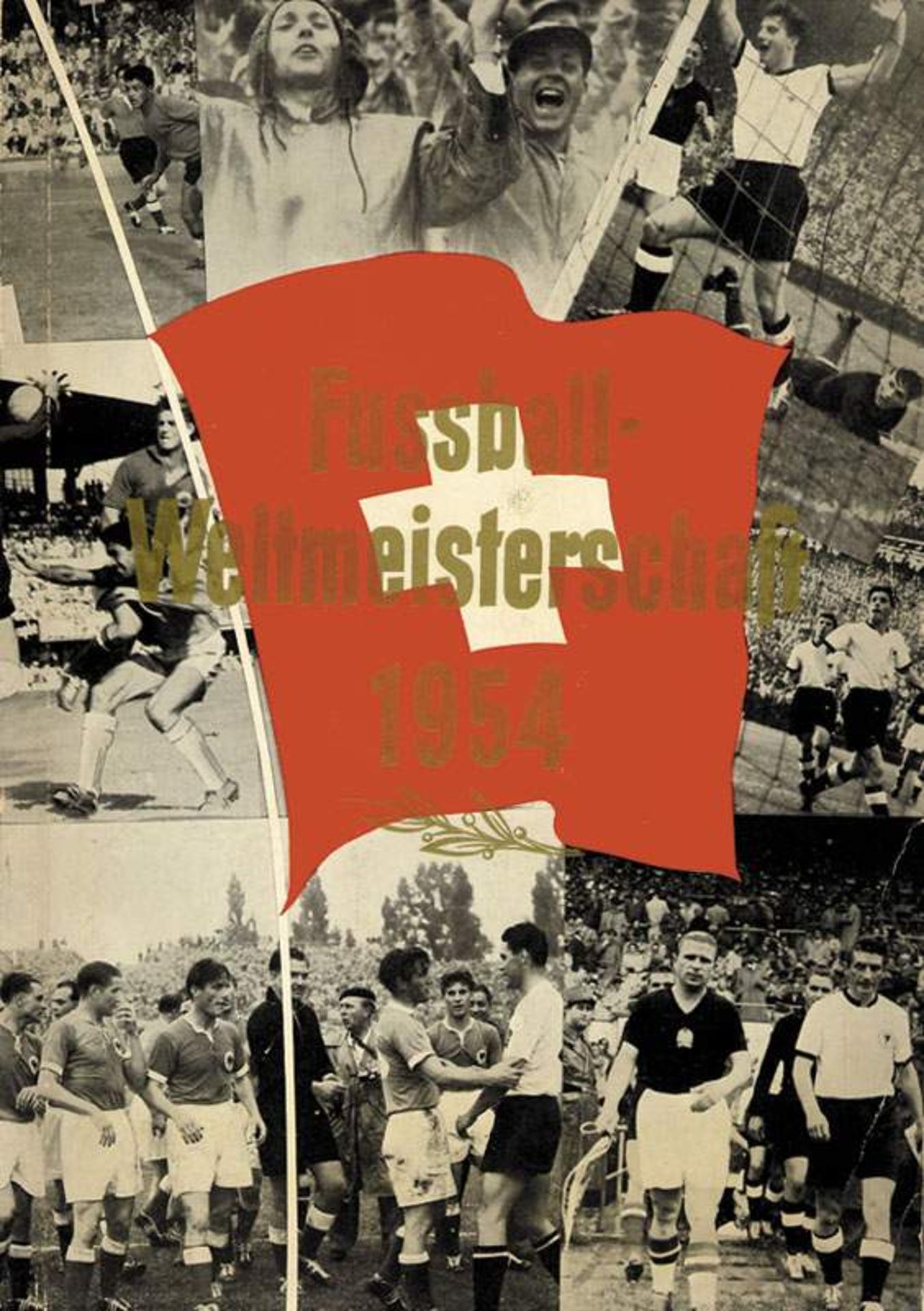 World Cup 1954. German Sticker Album from WS - Complete with reports and statistics and the 80 b/w