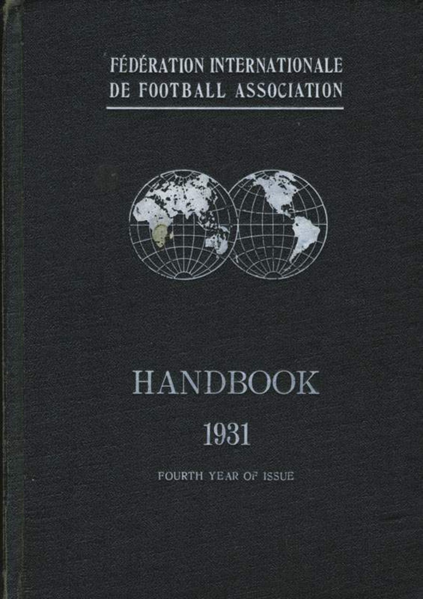 FIFA Handbook 1931 - Official FIFA handbook of all member associations 1931, partly with