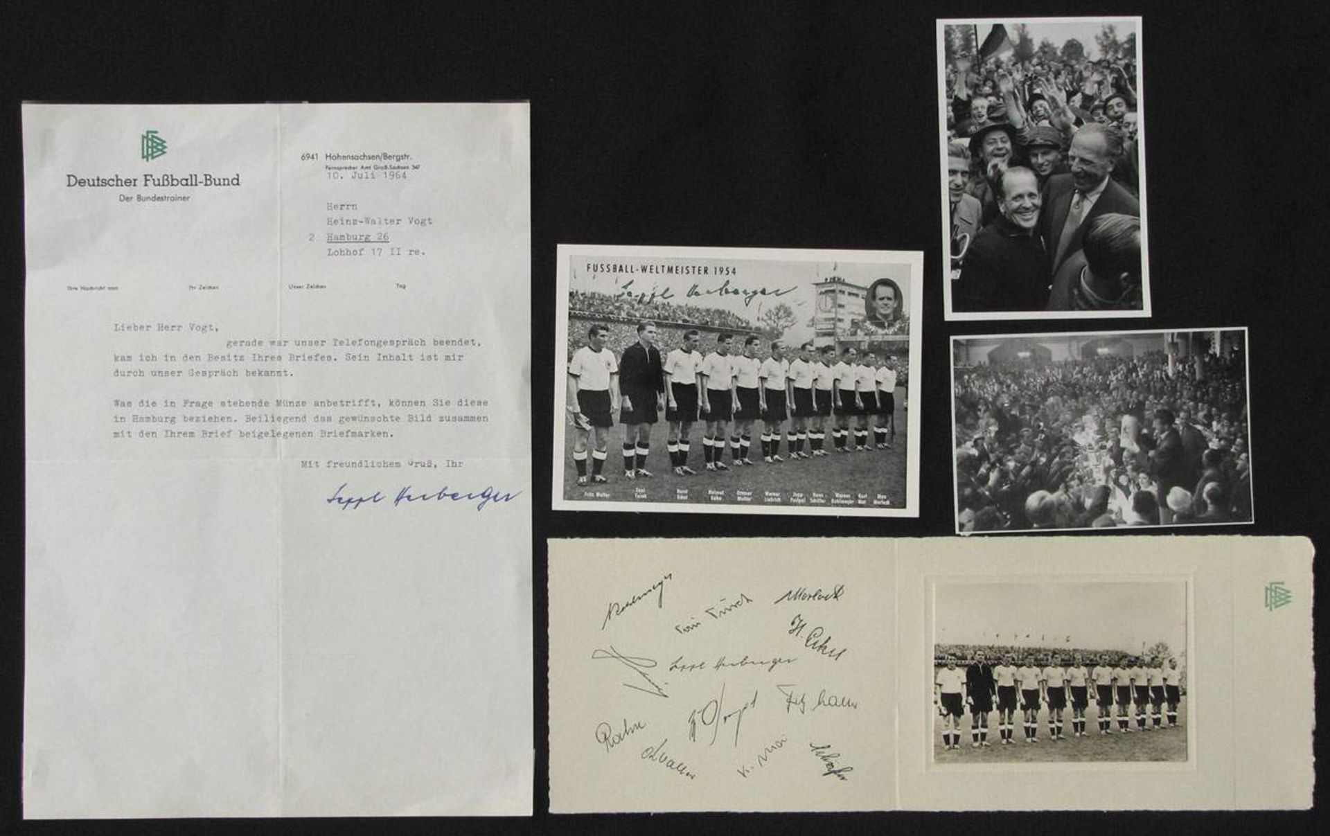 German Football Autograph Sepp Herberger Letters - Sepp Herberger (1897-1977). The documents