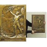 Olympic Games 1906. Bronze Winner's Plaque - Large, bronze ( 32.5x22.4cm) relief plaque engraved "