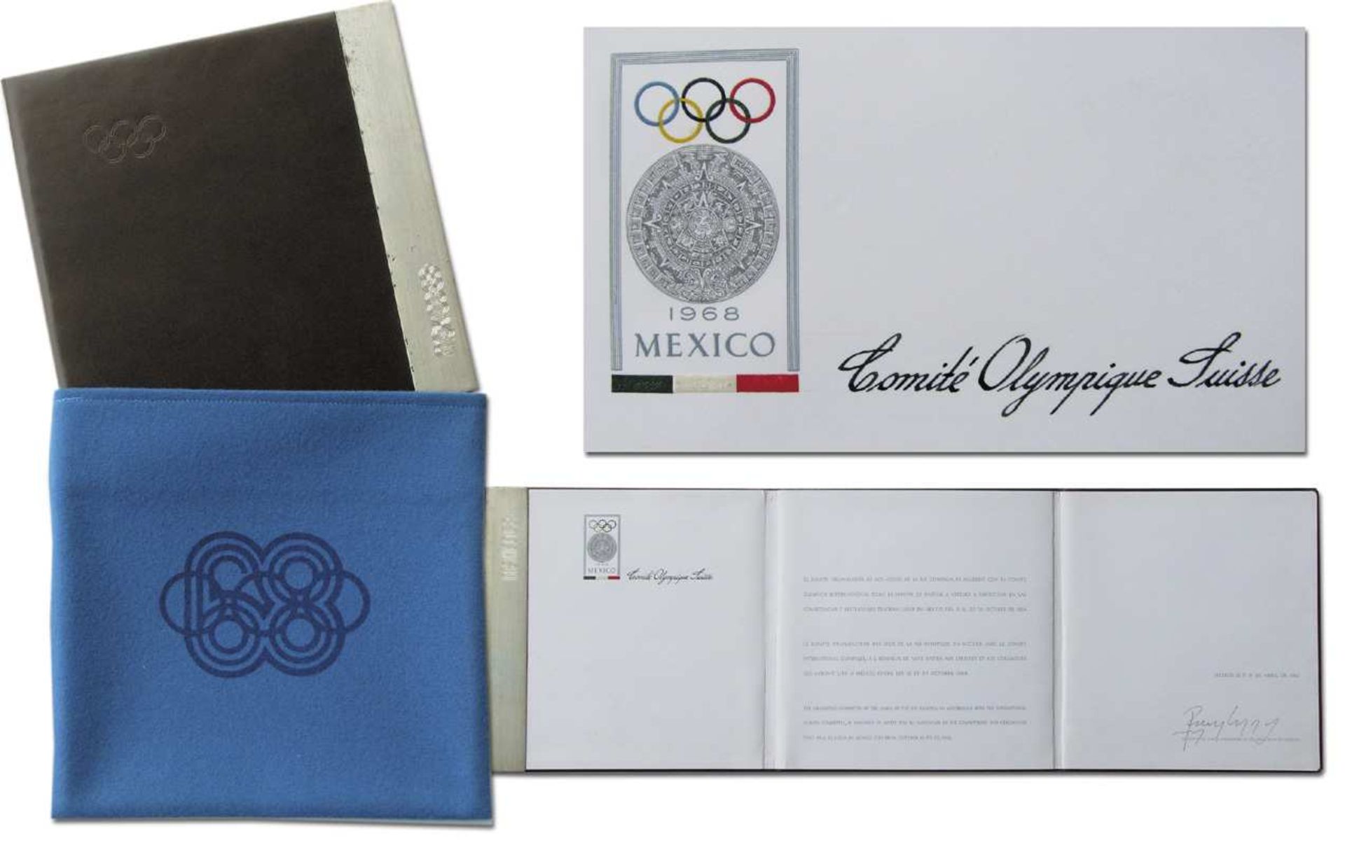 Olympic Games Mexico 1968 Official Invitation - Official invitation to the Olympic Games in Mexico