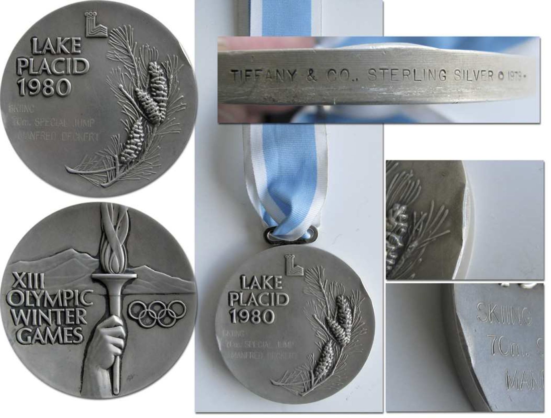 Olympic Games Lake Placid 1980. Winner's Medal - Winner medal ski jumping for the second place at