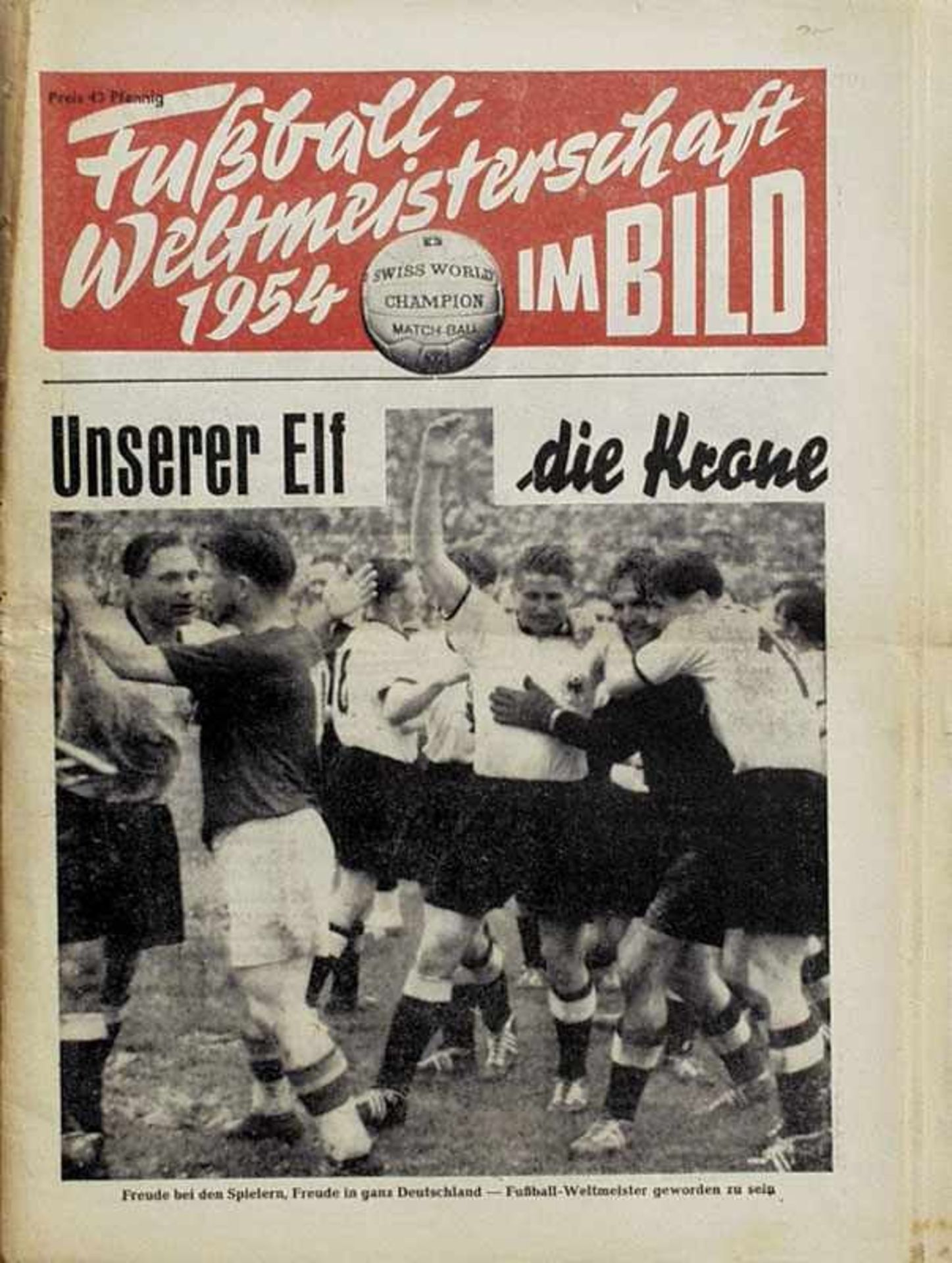 World Cup 1954. German Football Magazin. Report - Sport Beobachter special edition. (GERMAN) The