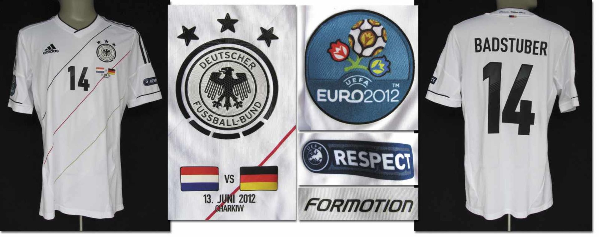 UEFA EURO 2012 match worn football shirt Germany - Original match worn shirt Germany with number 14.