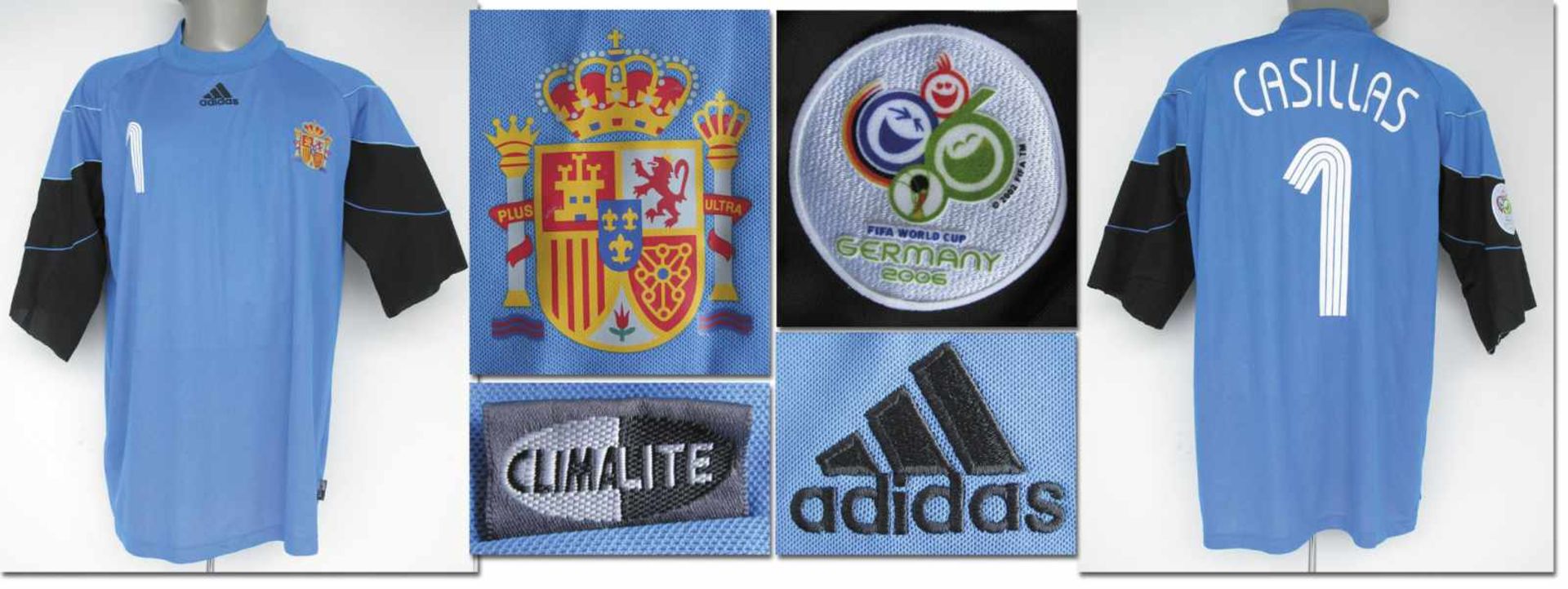 World Cup 2006 match worn football shirt Spain - Original match worn goalie shirt Spain with