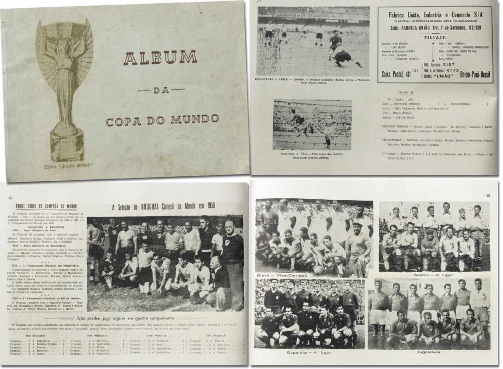 World Cup 1950 Brasilian Report - Very rare Brazilian book about the Football World Cup 1950. With