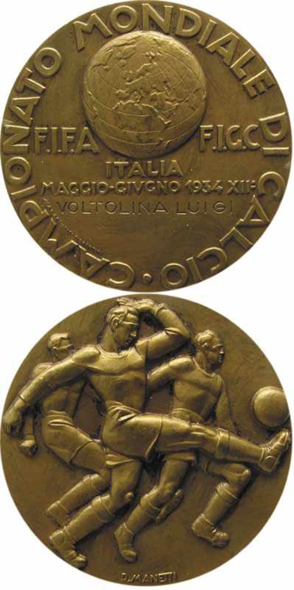 FIFA World Cup 1934. Participation Medal - Official participation medal for the Football World Cup