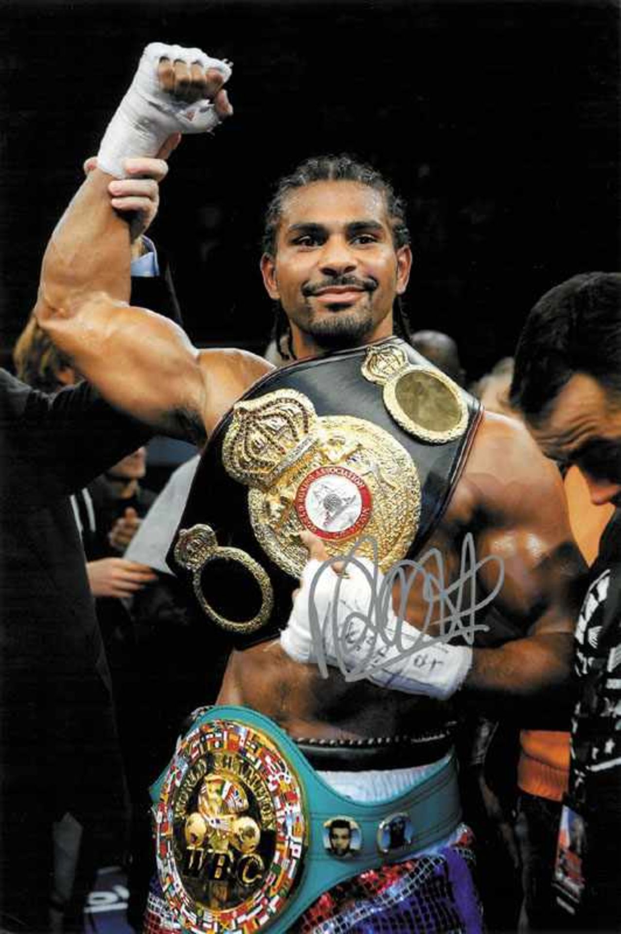 Boxing autograph HeavyweightChampion D.Haye - Large colour photo of and signed by heavyweight