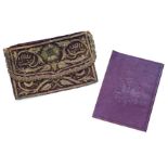 A Lot Of One Prayer Book Andone Purse, A. Signed "Mehmed Hulusi", 19th century, 21 x 15,5 cm B.