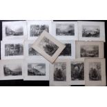 USA - Bartlett, William Henry C1840 Lot of 14 Steel Engravings from American Scenery. Occasional