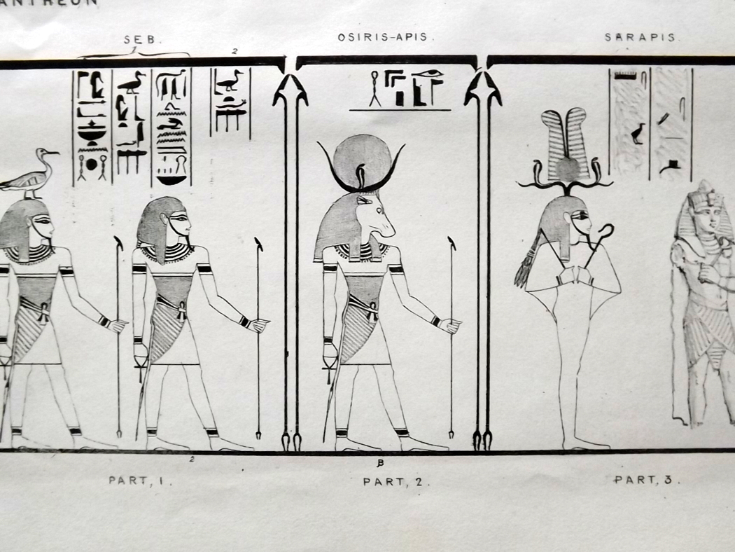 Egypt - Wilkinson, J. Gardner 1841 Lot of 20 Lithographs of Egyptian Hieroglyphics . Lithographs - Image 2 of 2