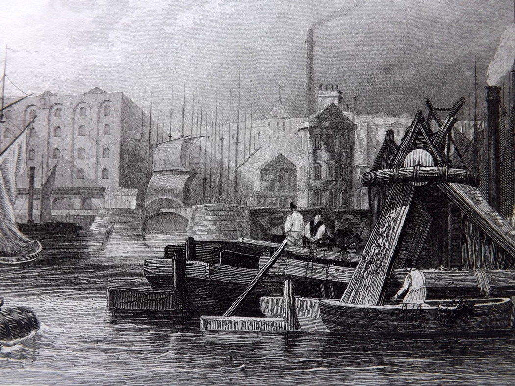 London - Tombleson, William C1840 Group of 4 Steel Engravings from Tombleson's Thames. Steel - Image 2 of 2