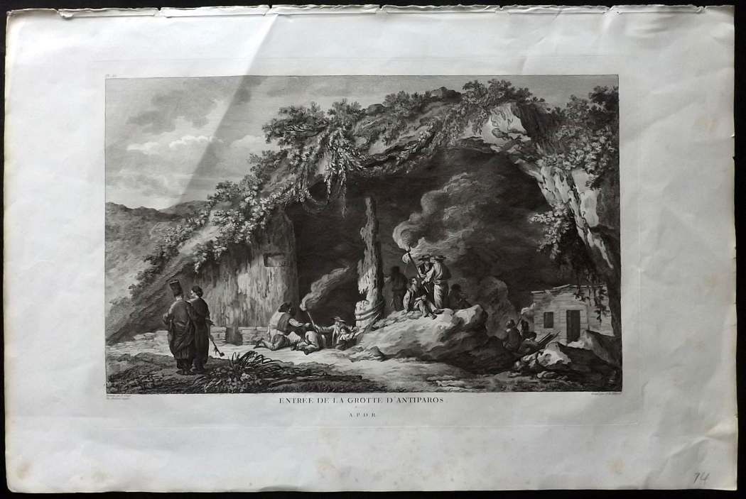 Greece - Choiseul Gouffier, Marie Gabriel Auguste Florent de 1842 Prints of Antiparos Grotto. "