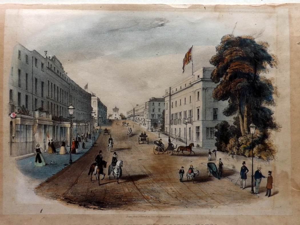 Brandard, John C1840 Rare Hand Coloured Lithograph of Leamington Spa. Hand Coloured Lithograph - Image 2 of 2