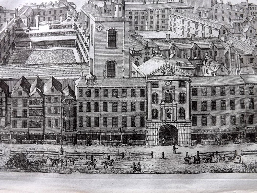 London - Stow, John 1720 Group of 4 Architectural Prints of London Hospitals. Incl Hoxton, St. - Image 2 of 2