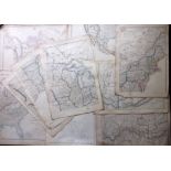 USA, North America - Weller, Edward C1860 Lot of 10 Maps. Hand Coloured Lithograph Maps Published