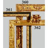 Marco en madera tallada y dorada. Trabajo español, S. XVII. Medidas: 117 x 94 cms. ; luz: 89 x 68
