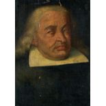 GASPAR DE LA HUERTA (1645- 1714) Autorretrato de Gaspar de la Huerta. Óleo sobre lienzo pegado a