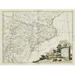 ANTONIO ZATTA Mapa de Cataluña: “La Catalogna, li regni di Aragona ed alta Navarra”. Grabado