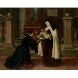 CRISTOBAL GARCÍA SALMERÓN (1603- 1666) Santa Teresa resucita a su sobrino Gonzalo de Ovalle. Óleo
