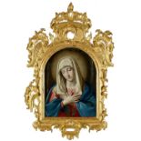 SEGUIDOR DE GIOVANNI SALVI “IL SASSOFERRATO (Escuela italiana, S. XVII) Virgen en oración. Óleo