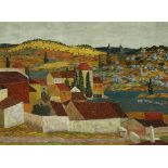 JUAN GUILLERMO (Las Palmas de Gran Canaria, 1916 - Madrid, 1968) “Paisaje de Ledesma”, 1955 Óleo