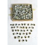 44. APPROXIMATELY TWO HUNDRED & FIFTY PLASTIC (ACRYLIC) ARTIFICIAL HUMAN EYES, loose.