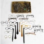 41. Five pairs of lorgnettes; & various spectacle frames & spectacle cases.