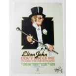 ELTON JOHN, two autographed promotional posters ; “Don’t Shoot Me I’m Only The Piano Player”,