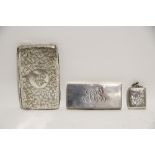 A late Victorian engraved flat rectangular pocket note case, Birmingham 1894, by A. & J.
